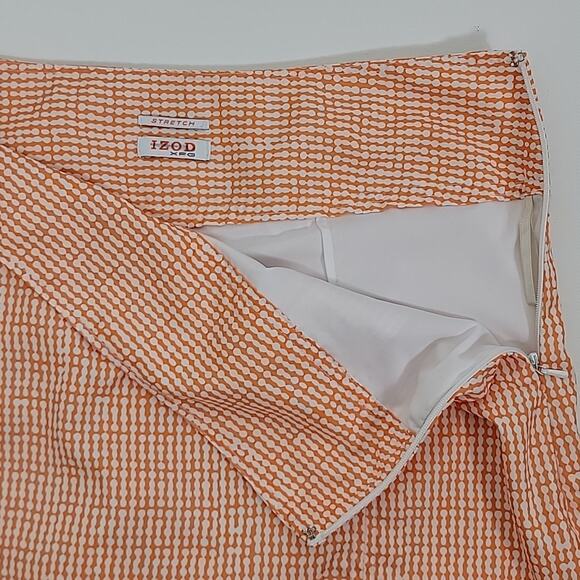 Izod XFG Women's Performance Stretch Orange Print Golf Skirt 10 - Picture 9 of 13